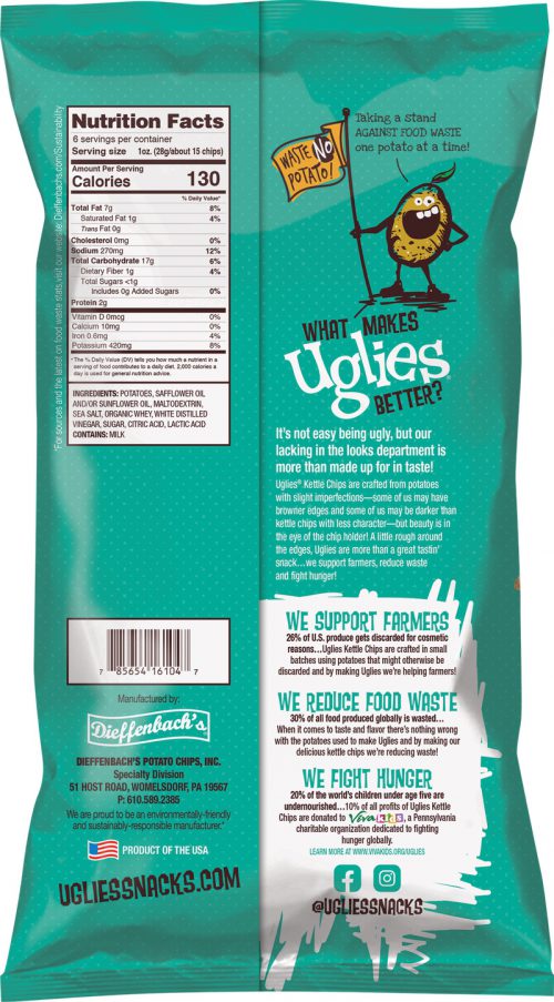 Uglies Salt & Vinegar Chips Bag Back
