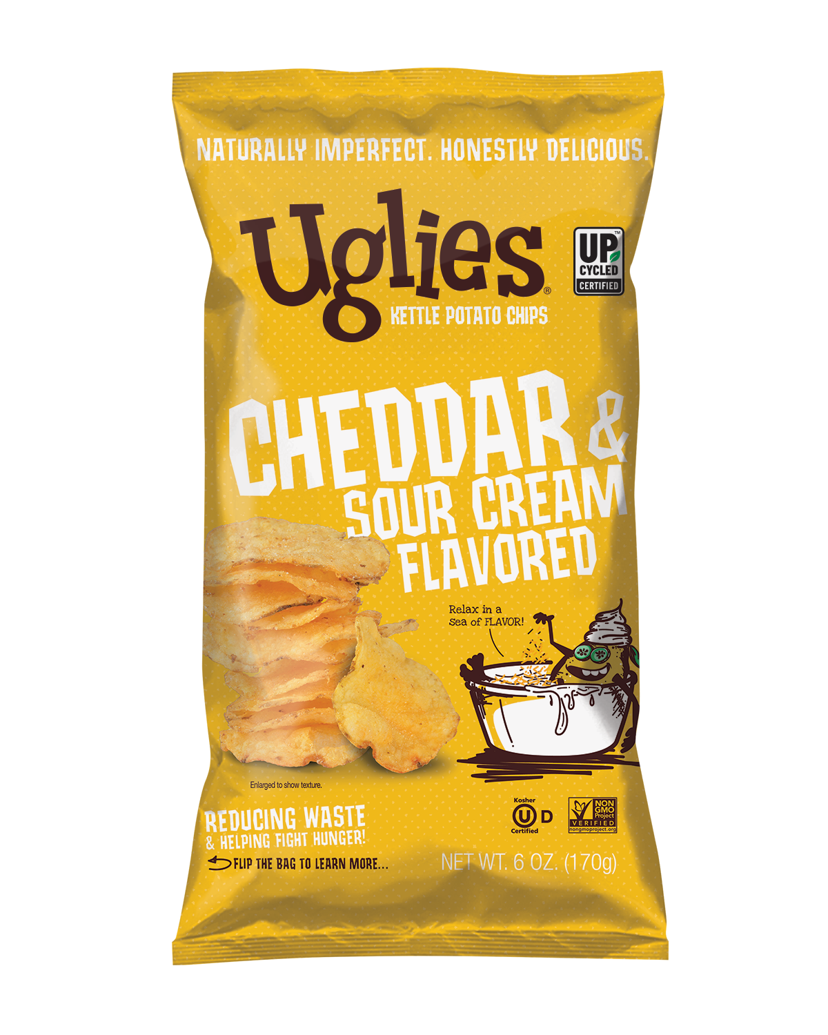 Uglies Cheddar & Sour Cream Kettle Chips