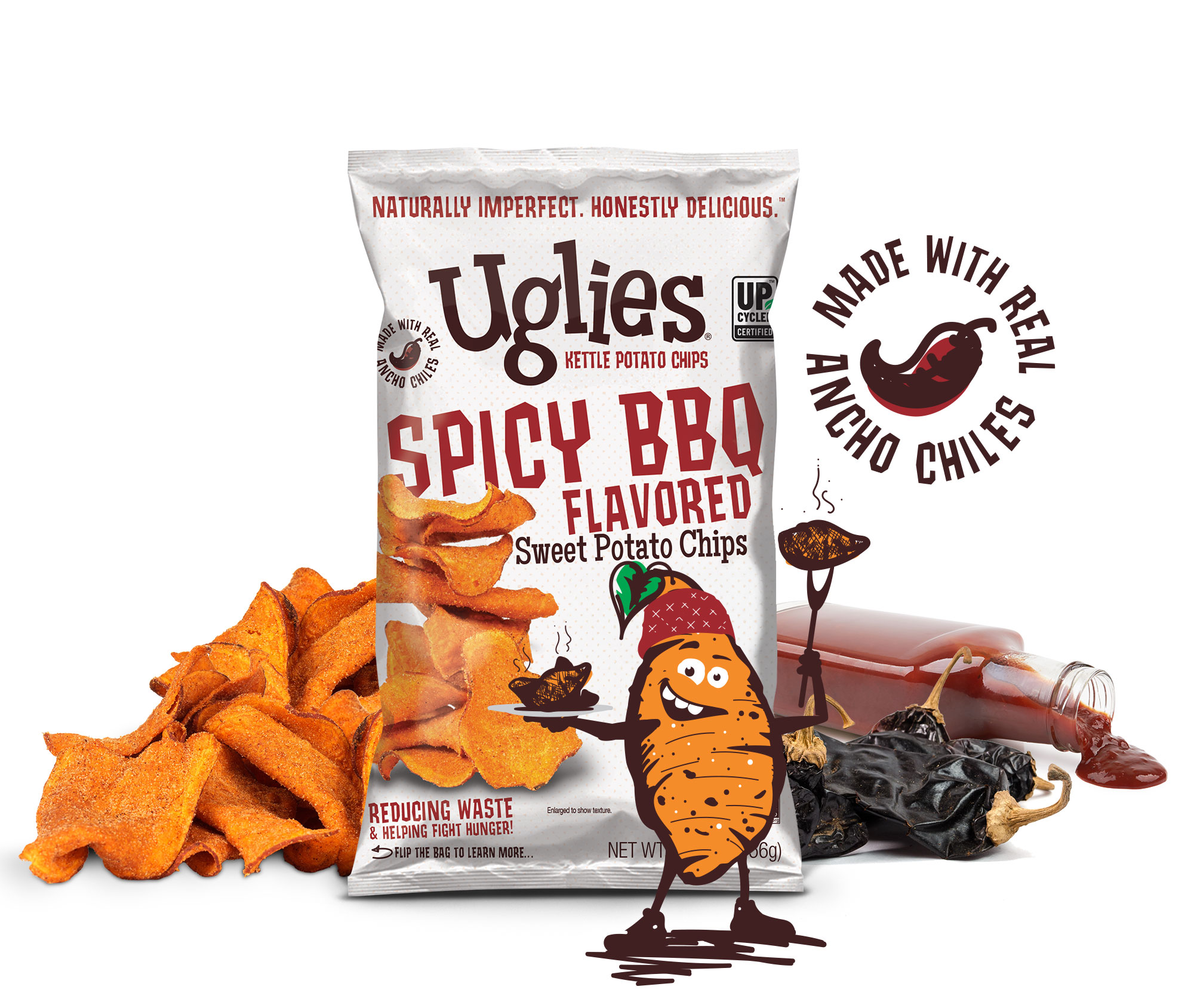 Uglies Spicy BBQ Sweet Potato Chips